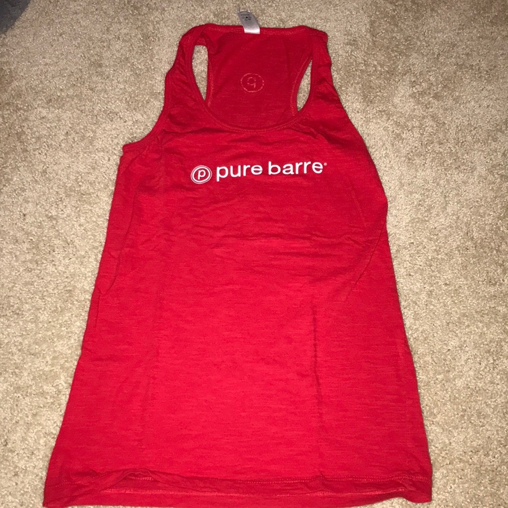 Classic red Pure Barre logo tank top